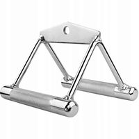 UCHWYT PODWÓJNYTRÓJKĄTNY DO WYCIĄGU ATLASU STALOWY NA TRICEPS PLECY