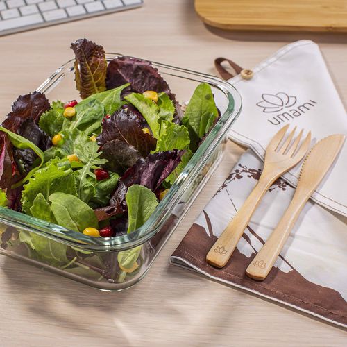 Pojemnik na Żywność Lunchbox Szklany + Sztućce na Arena.pl