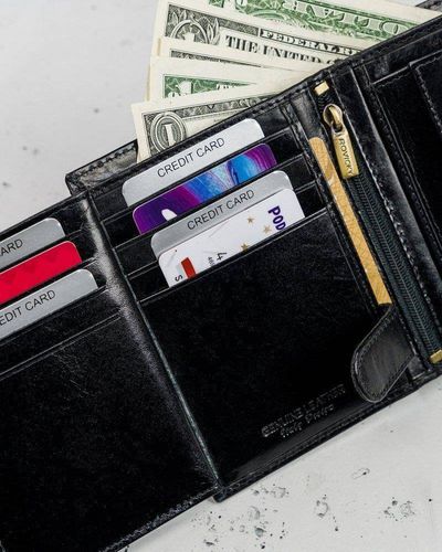 Portfel męski ze skóry licowej Rovicky Czarny na Arena.pl