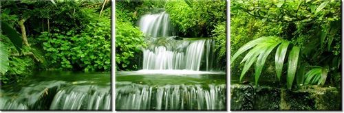 90 80CM OBRAZ T3 ELEM WODOSPAD LESIE DESZCZOWYM DRUK ŚCIENNY na Arena.pl