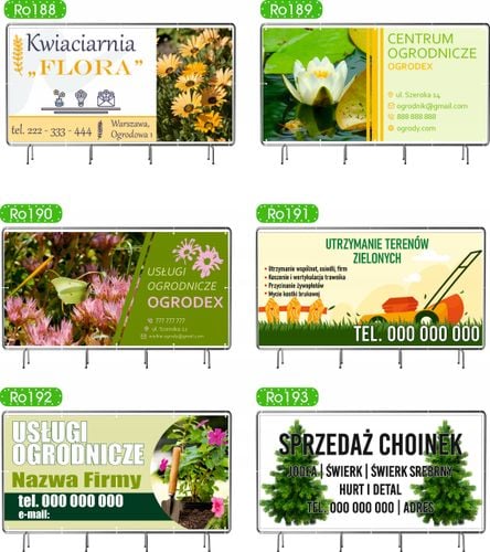 BANER REKLAMOWY 130x80 cm duży wybór różne wzory CENTRUM OGRODNICZE na Arena.pl