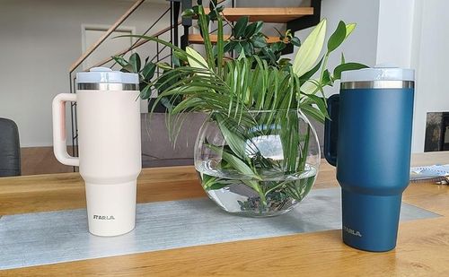 MEGA KUBEK TERMICZNY 1.2L UCHWYT SŁOMKA 2 POKRYWKI SZCZELNY na Arena.pl