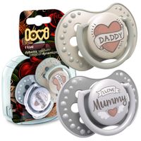LOVI Smoczek uspokajający dynamiczny I LOVE MUMMY I LOVE DADDY  6-18m