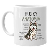 Husky anatomia - kubek na prezent dla miłośnika psów
