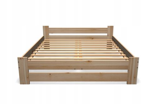 ŁÓŻKO DREWNIANE sosnowe 90x200 + STELAŻ + Materac na Arena.pl