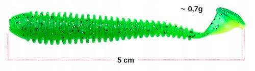 GUMA PRO FL miękka przynęta wędkarska SWING karbowany korpus 5cm 0,7g 10szt na Arena.pl