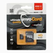 IMRO karta pamięci microSD 256GB 100MB/s class 10 UHS 3 z adapterem SD