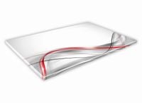 SZKLANA DESKA KUCHENNA 60x30 86d Czerwona smuga