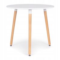 Stolik ModernHome okrągły 80 x 80 x 74,5cm biały