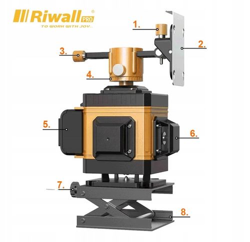 Laser krzyżowy Riwall RNP-01 16 Linii Pro +Zestaw akcesoriów 25 m na Arena.pl