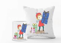 Zestaw PODUSZKA i KUBEK NADRUK personalizacja prezent na boże narodzenie