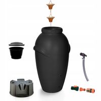 Zbiornik AQUACAN 210 l + łańcuch, podstawa | Antracyt, Pojemność: 210 l, Wymiary 56x60x113 cm, Kolor Antracyt, Waterform, Prosperplast