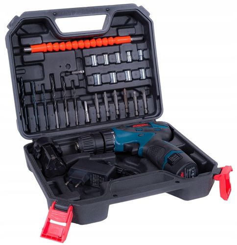 WIERTARKO WKRĘTARKA AKUMULATOROWA 18V LED WIERTARKA 2Ah + ZESTAW na Arena.pl