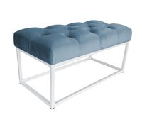 Ławka CHESTERFIELD LOFT podstawa biała pufa podnóżek MG33