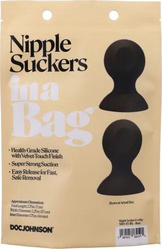 doc johnson silikonowe przyssawki do ciała - para, transparentne na Arena.pl