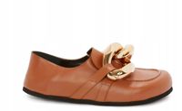 JW ANDERSON Mokasyny skórzane z łańcuchem r.45