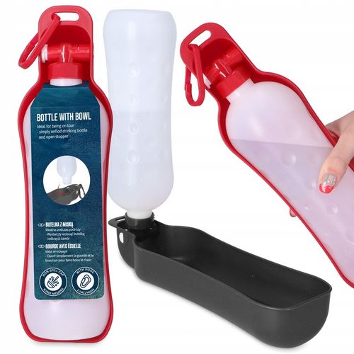 BUTELKA TURYSTYCZNA na WODĘ PSA 0,7 l BIDON Poidło Miska Podróżna PRZENO FF na Arena.pl