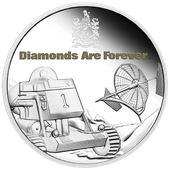 Tuvalu: Diamonds Are Forever kolorowany 50. rocznica filmu 1 uncja Srebra 2021 Proof