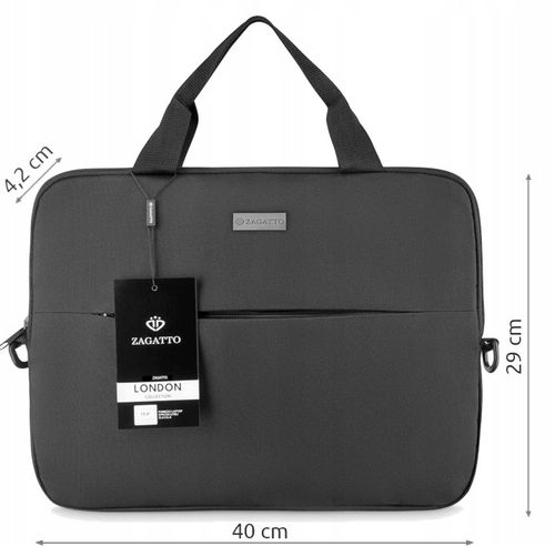 Torba na laptopa 15,6 lekka pojemna AIR czarny pokrowiec na laptopa ZAGATTO na Arena.pl