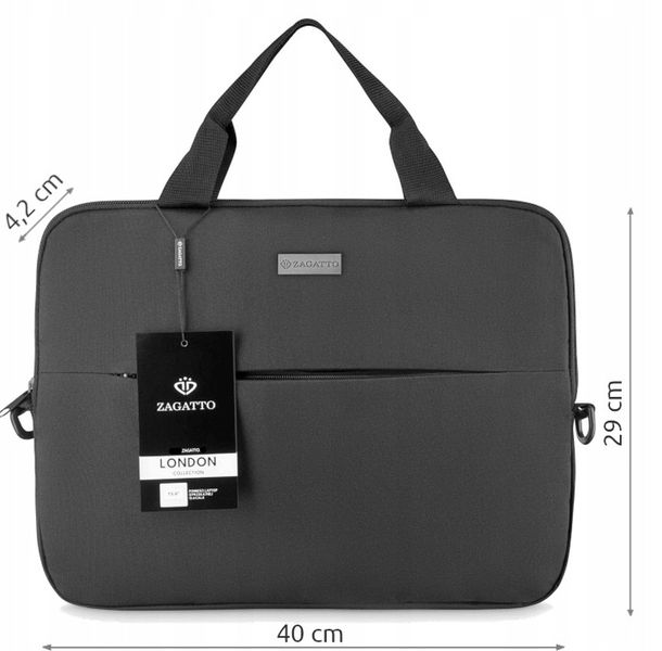 Torba na laptopa 15,6 lekka pojemna AIR czarny pokrowiec na laptopa ZAGATTO zdjęcie 5