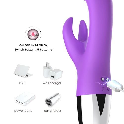 wibrator króliczek punkt g łechtaczka 20 cm 9 tryb na Arena.pl