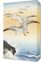 Obraz 30x50cm Five Seagulls, Koson Japoński Vintage do Salonu