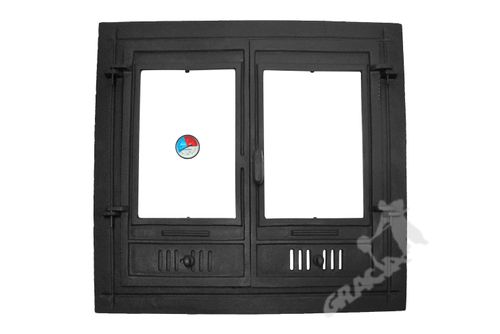 DRZWI B06 - 68X72 CM + TERMOMETR 0-250°C ŻELIWNE DO WĘDZARNI CHLEBOWE na Arena.pl