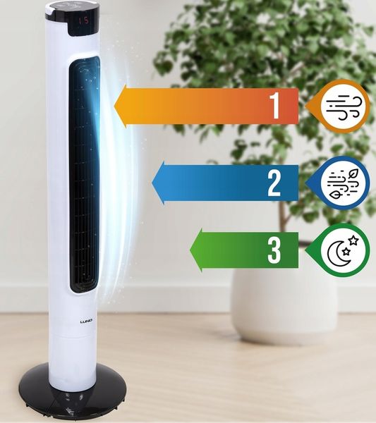 WENTYLATOR KOLUMNOWY LUND 95,5CM 50W WIATRAK PODŁOGOWY STOJĄCY LED +PILOT zdjęcie 2