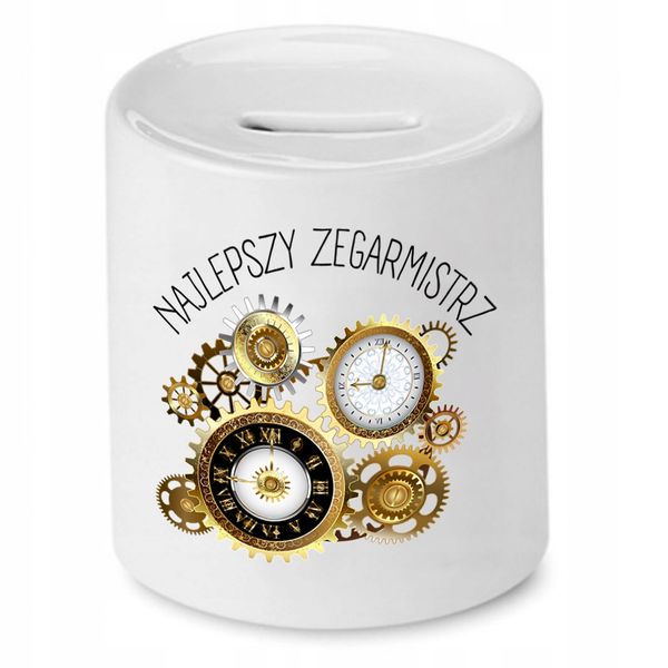 Skarbonka Dla Zegarmistrza Najlepszy Zegarmistrz Z Nadrukiem Ze Zdjęciem zdjęcie 1