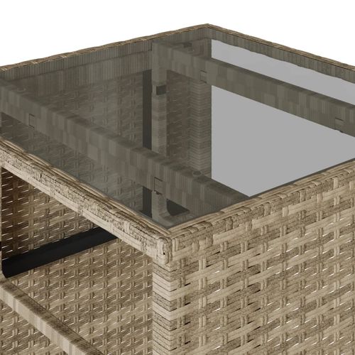 3-cz. zestaw mebli bistro z poduszkami, jasnoszary, polirattan na Arena.pl