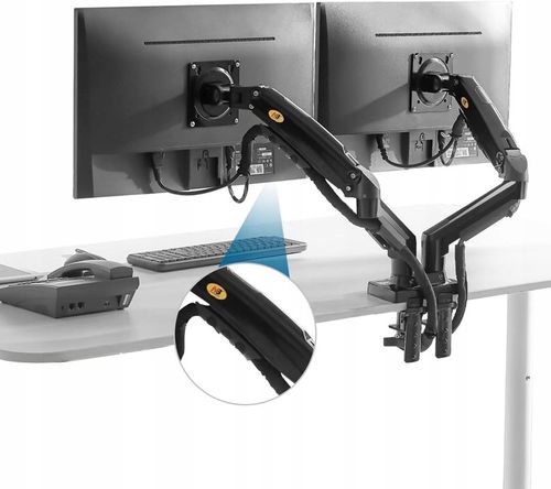 UCHWYT BIURKOWY SPRĘŻYNA GAZOWA 2 MONITORY 17-27' na Arena.pl