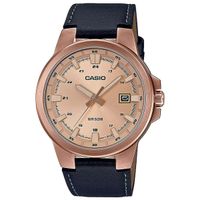 Zegarek Męski Casio 3D - LEATHER, ROSE GOLD ***SPECIAL PRICE*** Brązowy