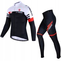 Getry Spodnie Rowerowe Bluza Ocieplany Zestaw Męski Z Wkładką Żelową 3XL