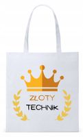 Torba Biała Eco Shopper Dla Technika Prezent Z Nadrukiem Ze Zdjęciem