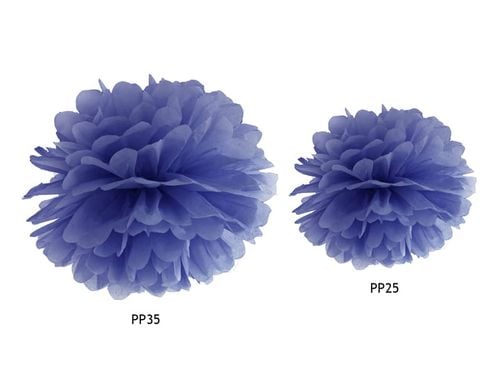 pompon bibułowy granatowy 25cm na Arena.pl