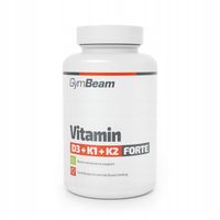 WITAMINA D3 K1 K2 FORTE ODPORNOŚĆ MIĘŚNIE ZDROWE KOŚCI - GymBeam 120 kaps