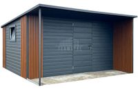 Schowek - domek ogrodowy 4x3m - wiata 4x1m dach  podbitka TS1158