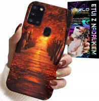 ETUI DO SAMSUNG GALAXY A21s - PARK, JESIEŃ, SPADAJĄCE LIŚCIE, PLECKI