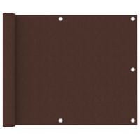 Parawan balkonowy, brązowy, 75x400 cm, tkanina Oxford