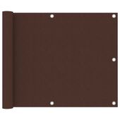 Parawan balkonowy, brązowy, 75x400 cm, tkanina Oxford