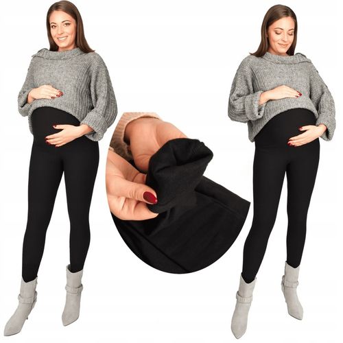 GETRY LEGGINSY ciążowe zimowe ocieplane XL czarne na Arena.pl