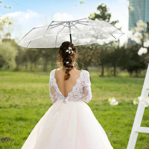 PARASOL PRZEZROCZYSTY DUŻY SKŁADANY PARASOLKA ŚLUBNA AUTOMAT na Arena.pl