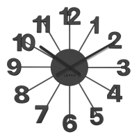 LAVVU Czarny zegar Nuance ⌀42cm