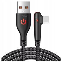 Kabel 100cm typ USB USB-C szybkie ładowanie 120W Alogy A-C mocny 90 stopni