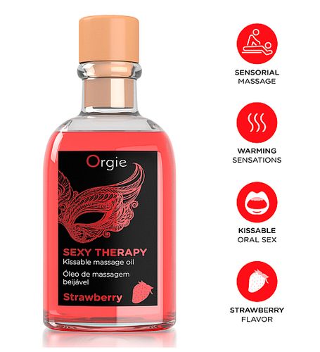 Truskawkowy olejek do masażu wraz z piórkiem na Arena.pl