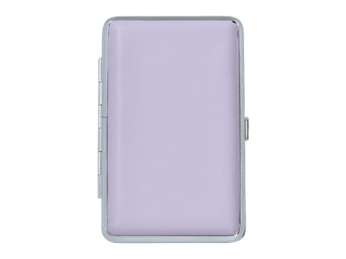 Papierośnica Skórzana SLIM na Cienkie Papierosy Jednolity Kolor Lawendowy na Arena.pl