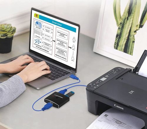 Przełącznik Switch KVM USB Hub 3.0 dwa komputery na Arena.pl