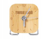 GRAWEROWANY Zegar biurkowy firmowy Z TWOIM LOGO NAPISEM 50 sztuk