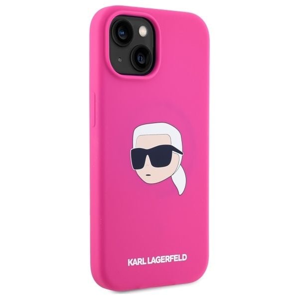 Etui Karl Lagerfeld do iPhone 15, Różowy, MagSafe zdjęcie 4