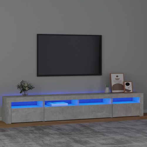 Szafka pod TV z oświetleniem LED, szarość betonu, 240x35x40 cm na Arena.pl